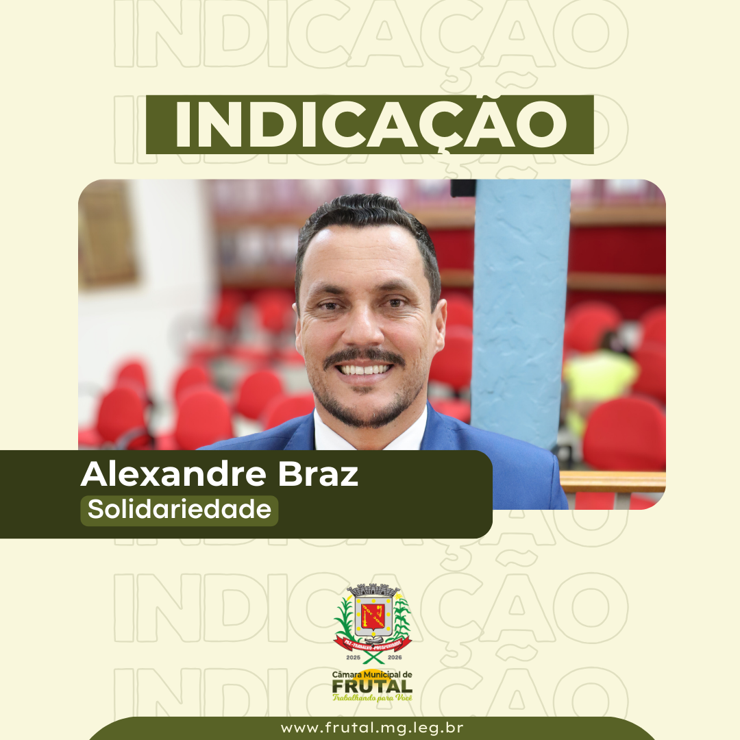 Indicação do vereador Alexandre Braz pede denominação de rua a “Rodoarte de Paula”