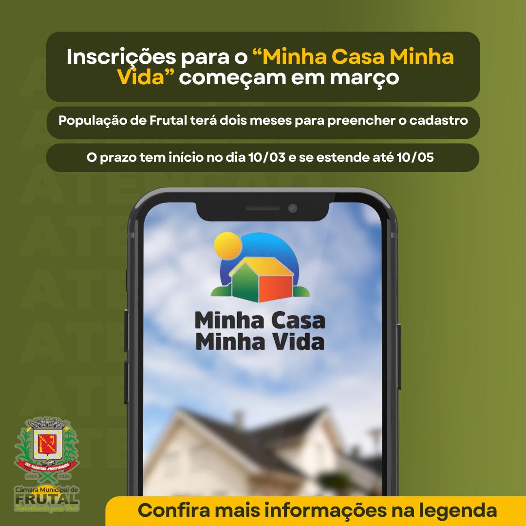 Inscrições para o minha casa minha vida começam em Março