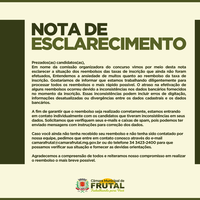 Nota de esclarecimento - Concurso Público