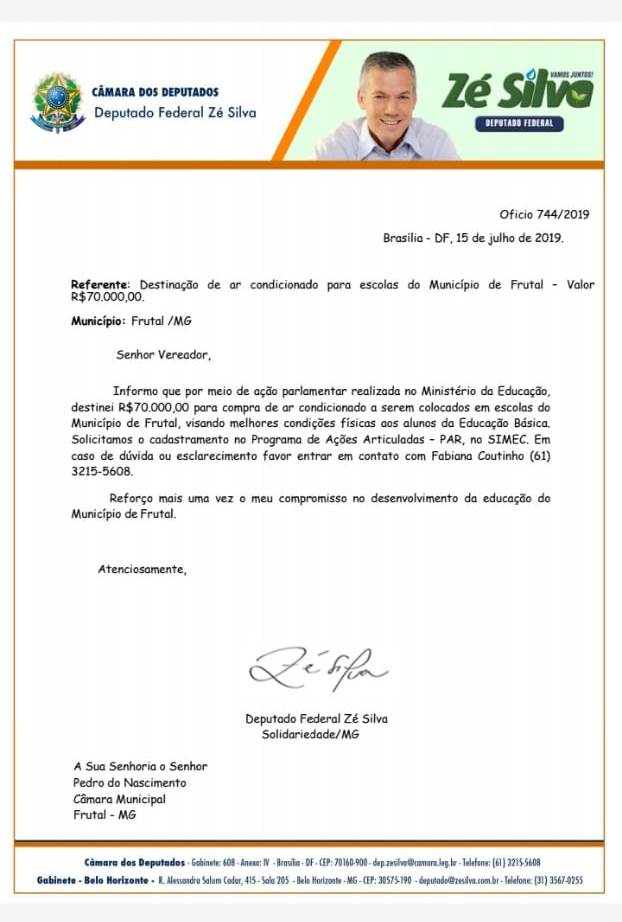 Pedrinho do Gás consegue recursos com deputado para aquisição de ar condicionado para escolas