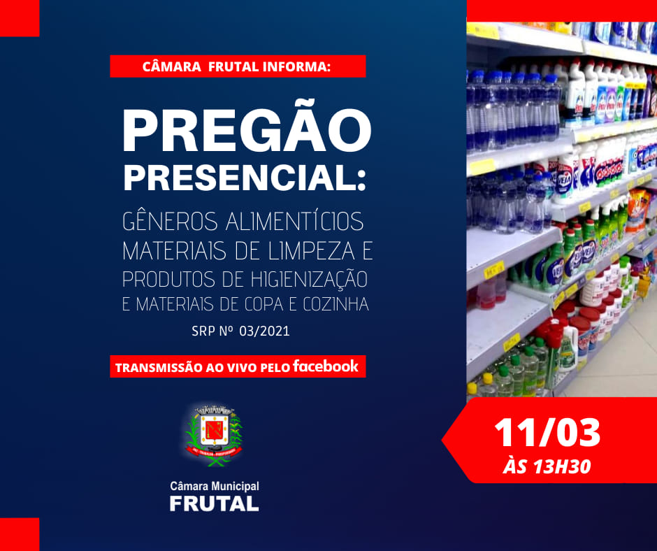 Pregão Presencial SRP nº 03/2021