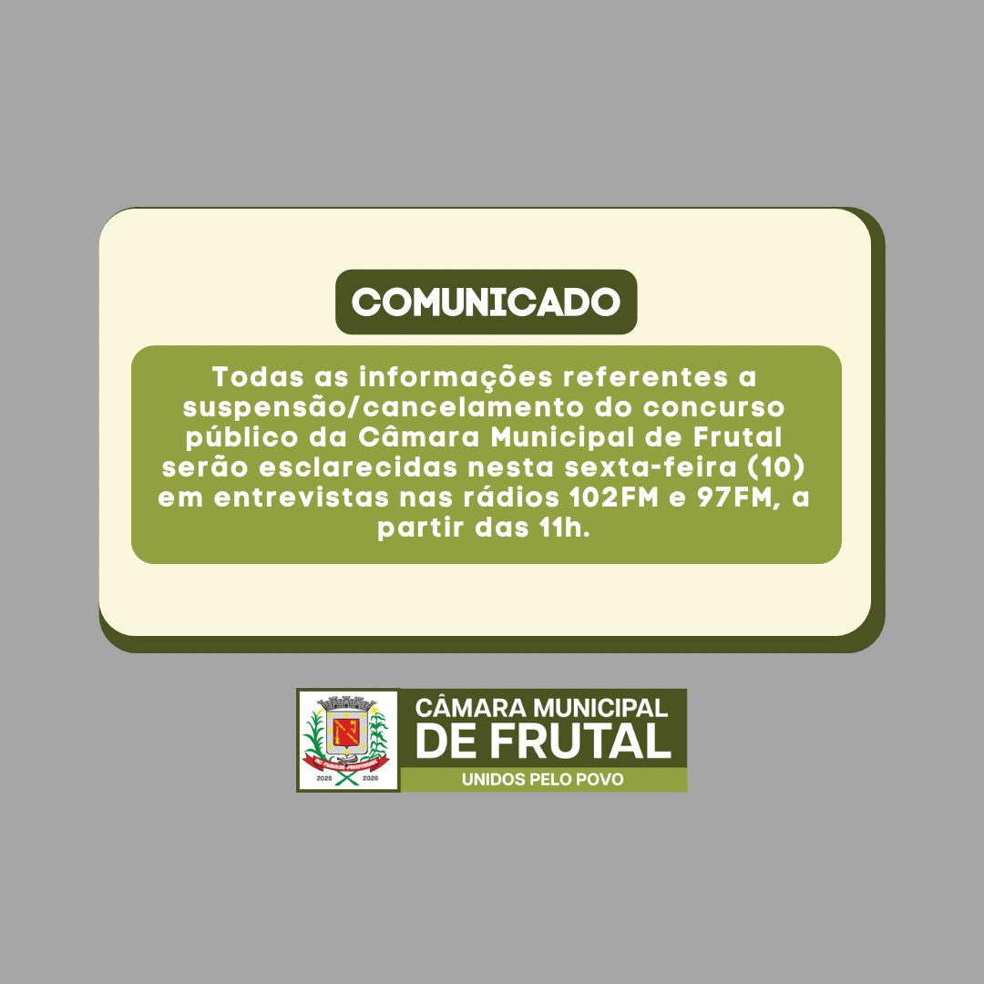 CANCELAMENTO DO CONCURSO PÚBLICO 