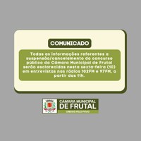 CANCELAMENTO DO CONCURSO PÚBLICO 