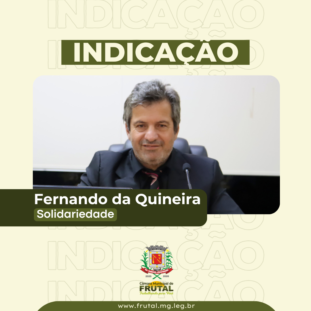 Presidente Fernando da Quineira sugere desconto no IPTU para imóveis com câmeras