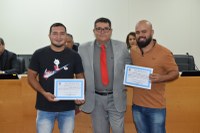Vereador Rapinha presta homenagem para cabeleireiros voluntários do Asilo Pio XII